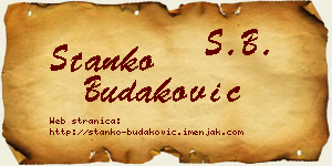 Stanko Budaković vizit kartica